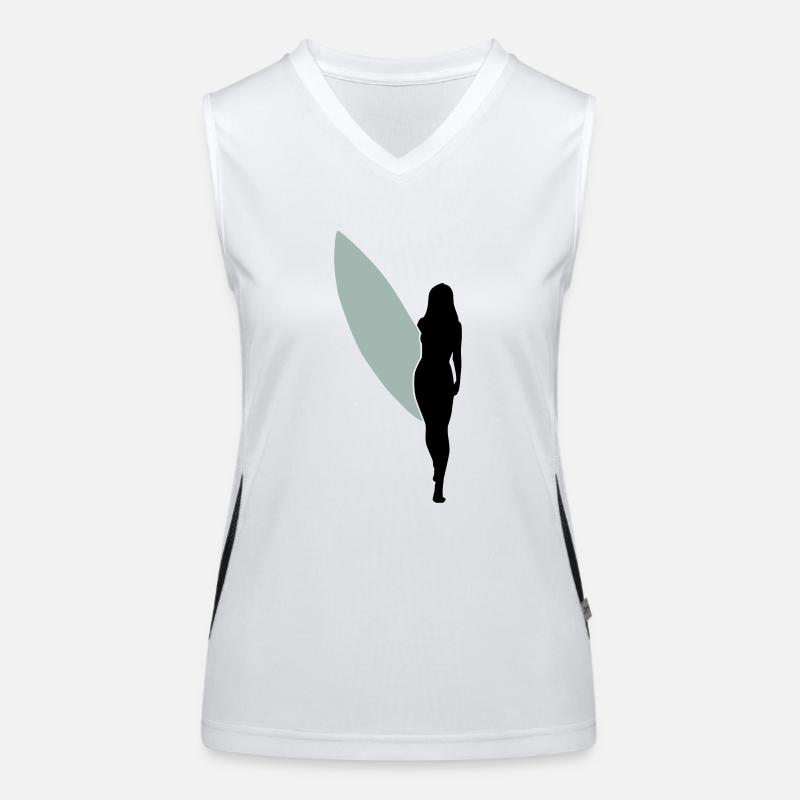 surfgirlshape1 Funktionelles Kontrast-Tank Top für Frauen