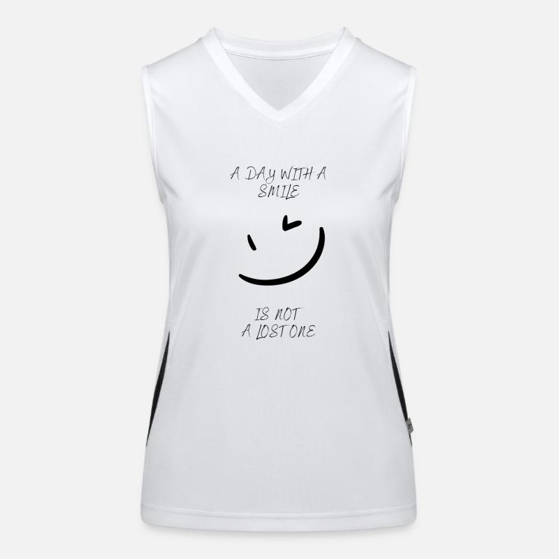 Lächle einfach Funktionelles Kontrast-Tank Top für Frauen