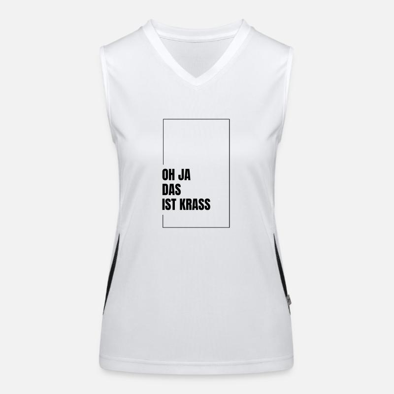 Oh ja das ist Krass, Jugendsprache Spruch Design Funktionelles Kontrast-Tank Top für Frauen