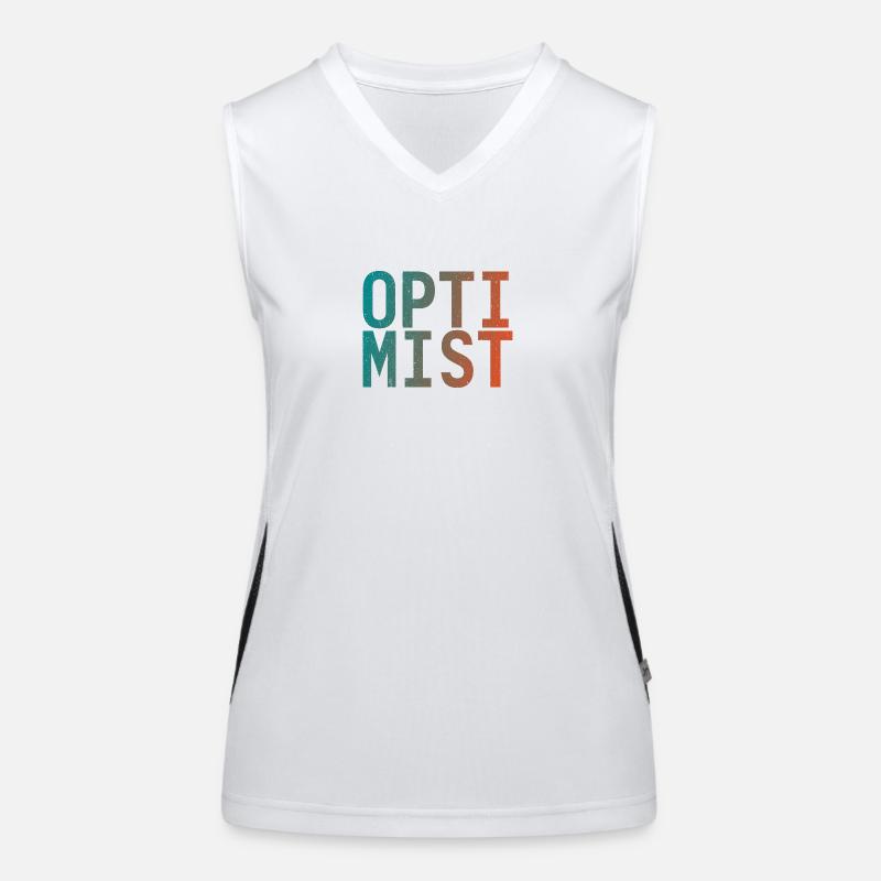 I am an optimist! Women's Functional Contrast Tank Top