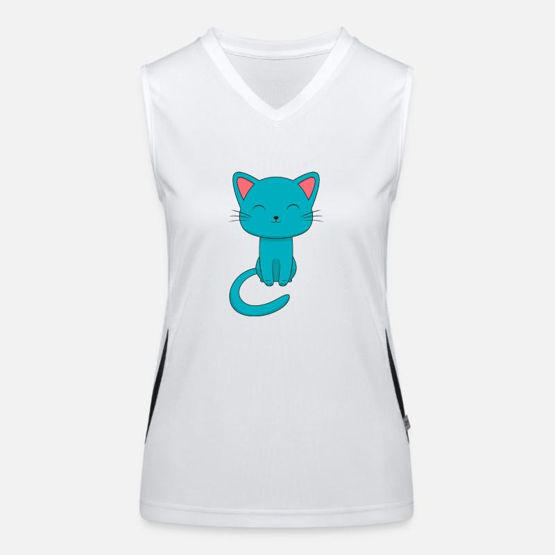 Cute Cat Funktionelles Kontrast-Tank Top für Frauen