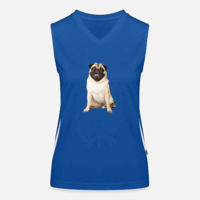 Mops Funktionelles Kontrast-Tank Top für Frauen