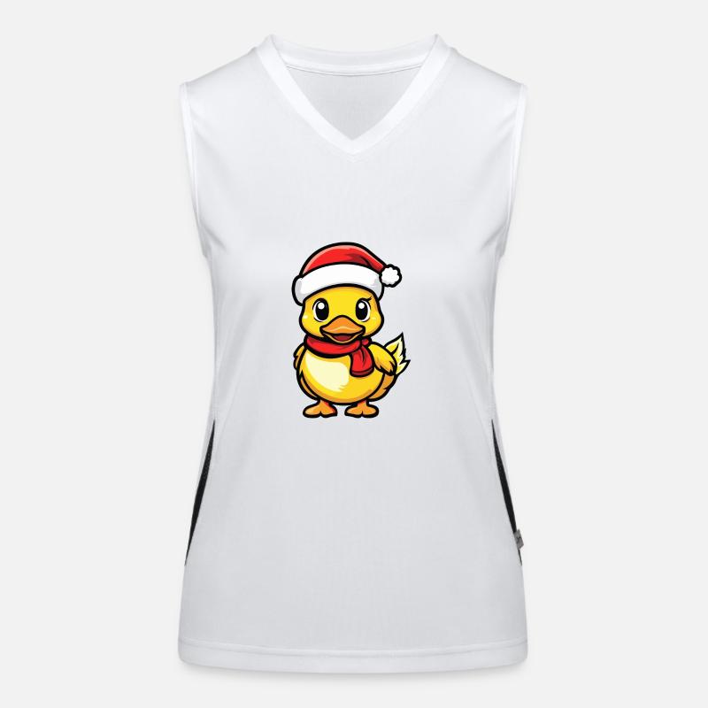 Ente Weihnachten Niedlich Funktionelles Kontrast-Tank Top für Frauen