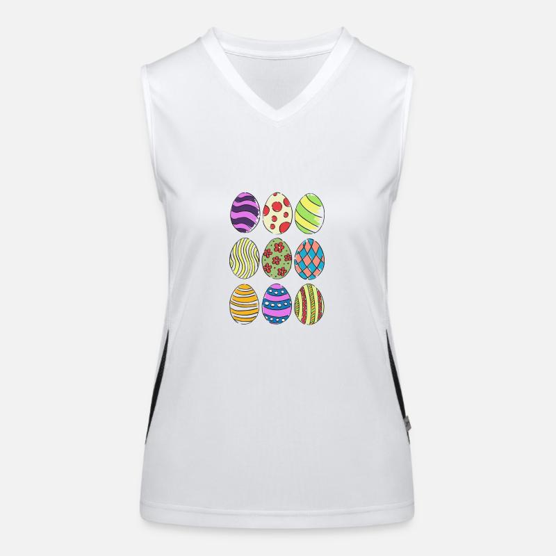 Easter eggs Women's Functional Contrast Tank Top