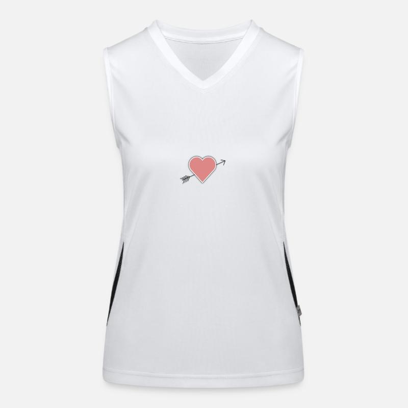 heart Women's Functional Contrast Tank Top