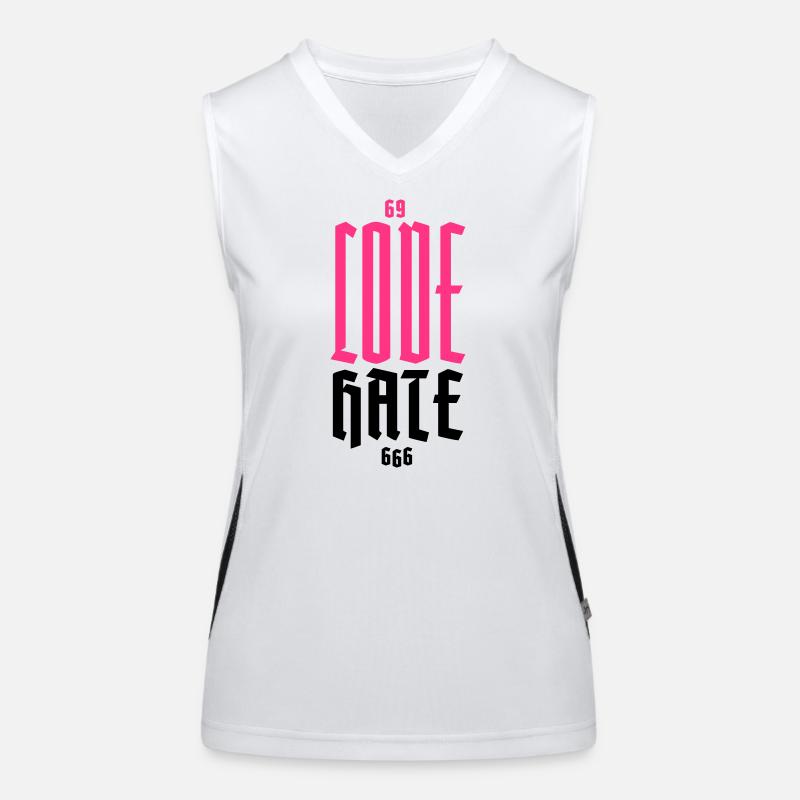 Gothic Neon CODE Vertikal Funktionelles Kontrast-Tank Top für Frauen