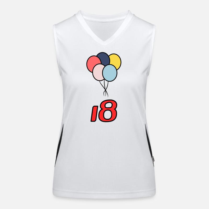 18. 18 ANS. 18e ANNIVERSAIRE. ANNIVERSAIRE 18 ANS. Débardeur respirant contrasté Femme