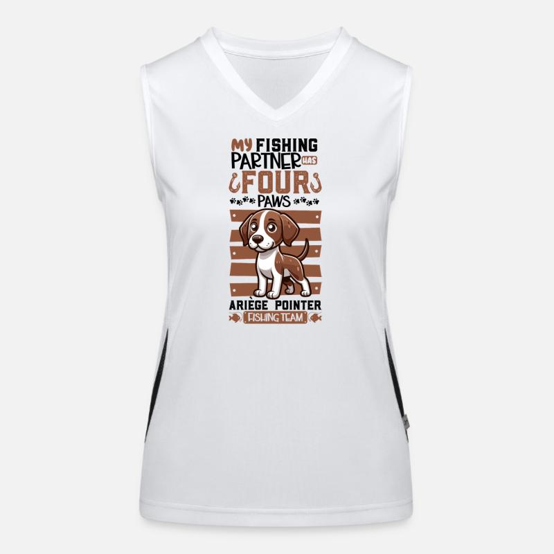 Fishing and Braque de l'Ariège Women's Functional Contrast Tank Top