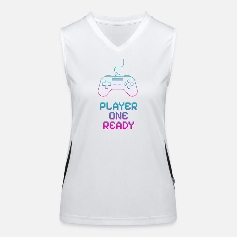 Neon Gaming Controller Design Funktionelles Kontrast-Tank Top für Frauen