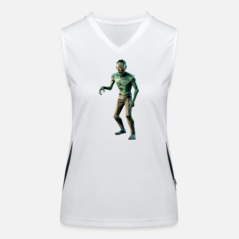Zombie - Cool Low Poly Logo Débardeur respirant contrasté Femme