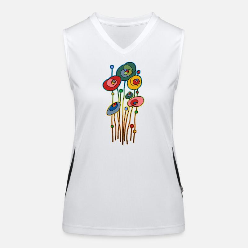 Fleur Débardeur respirant contrasté Femme