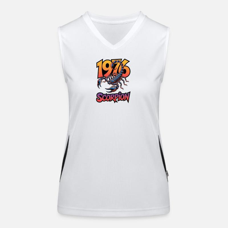 1976 Scorpion Retro Logo Funktionelles Kontrast-Tank Top für Frauen