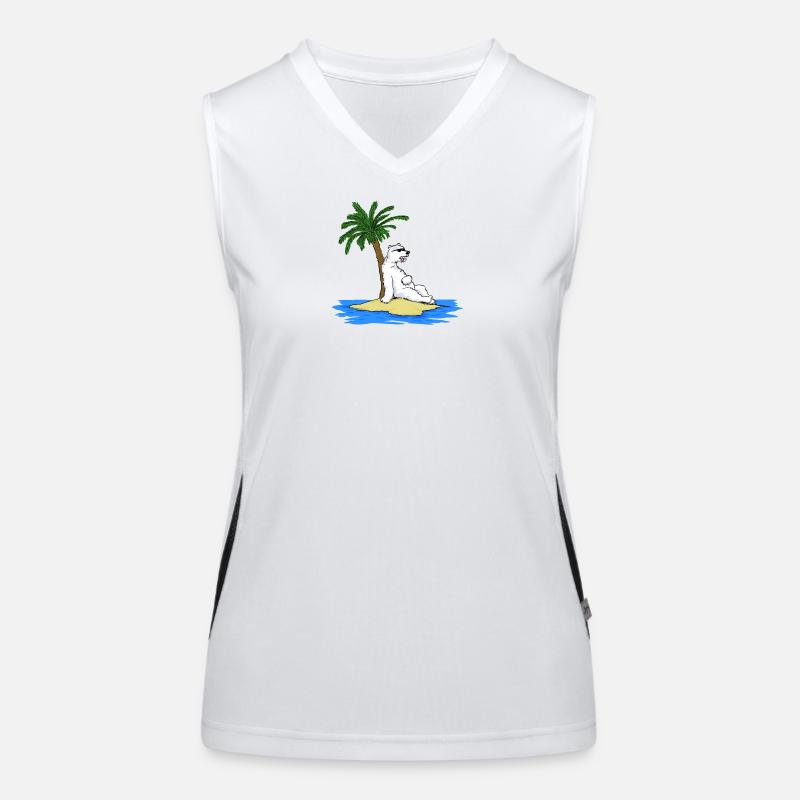 Heißer Eisbär Funktionelles Kontrast-Tank Top für Frauen