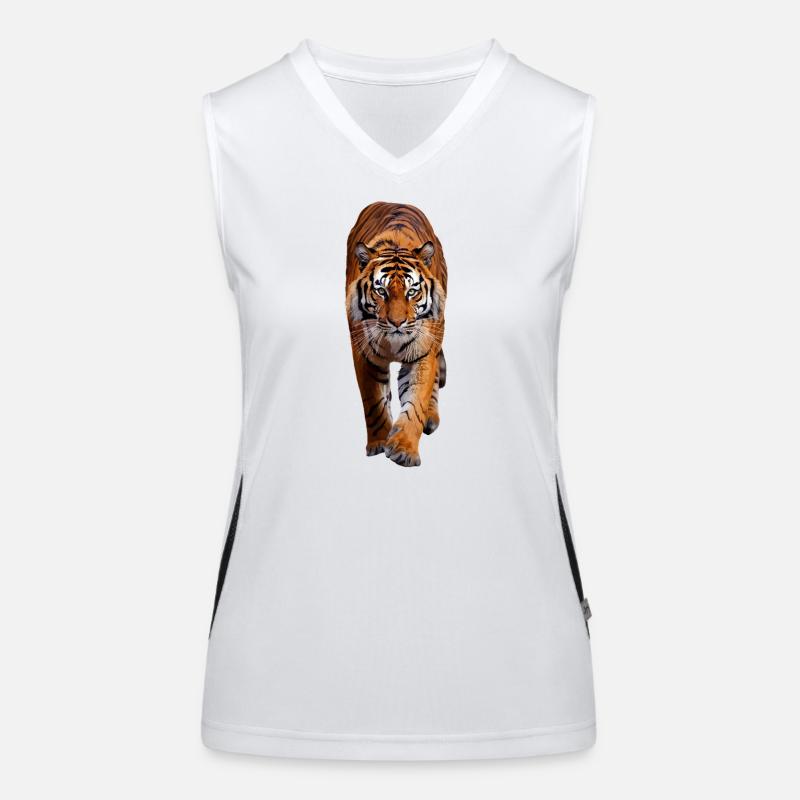 Tiger Funktionelles Kontrast-Tank Top für Frauen
