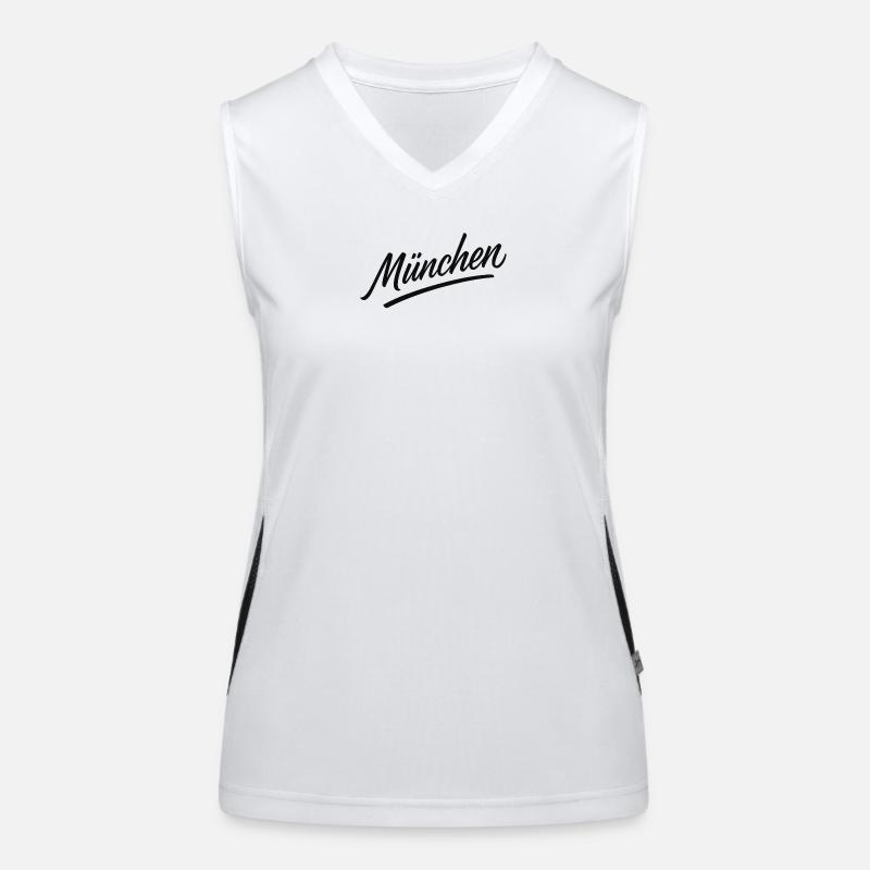 München Script Flair Funktionelles Kontrast-Tank Top für Frauen