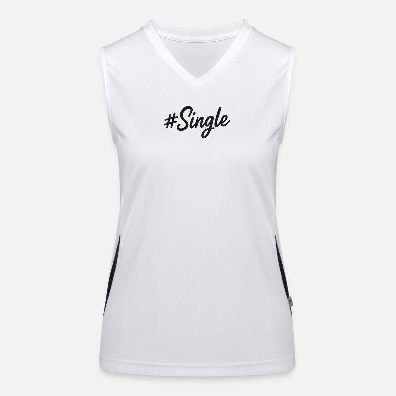 #Single – Statement Design in Handschrift Funktionelles Kontrast-Tank Top für Frauen