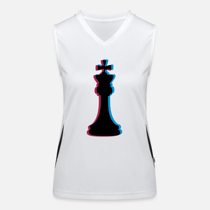 3D Effect Chess Women's Functional Contrast Tank Top