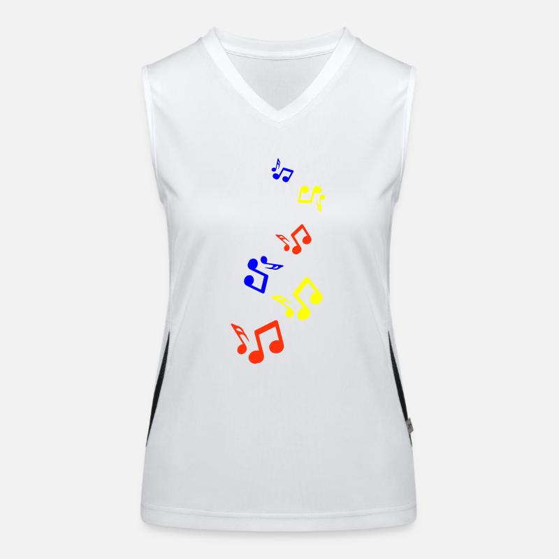 Musical notes sign Women's Functional Contrast Tank Top