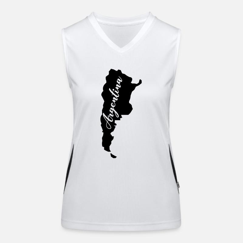 Argentina Outline Women's Functional Contrast Tank Top