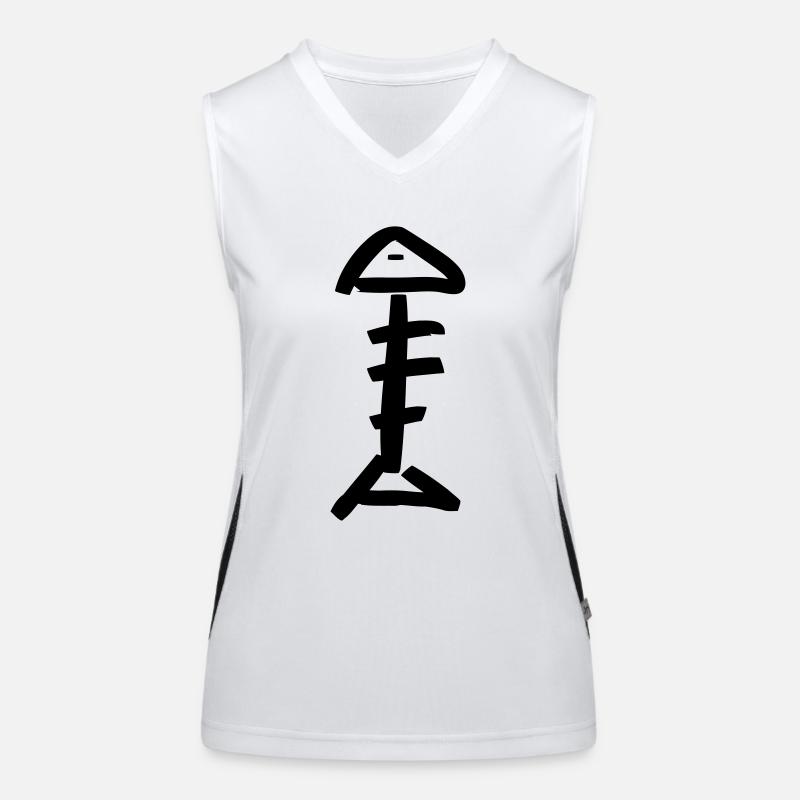 Fischgräte Funktionelles Kontrast-Tank Top für Frauen