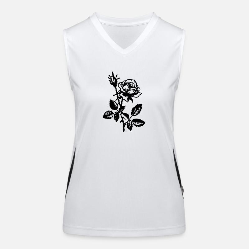 Fleur de rose Débardeur respirant contrasté Femme
