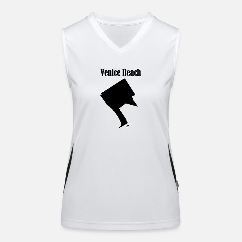 Venice Beach L.A. Black Women's Functional Contrast Tank Top