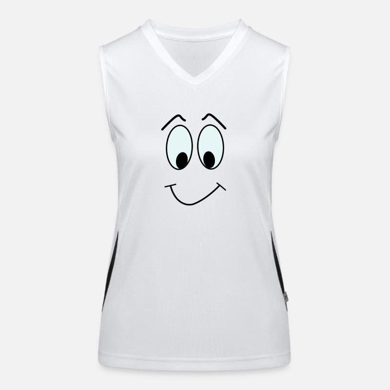 COMIC GESICHT 3 Funktionelles Kontrast-Tank Top für Frauen