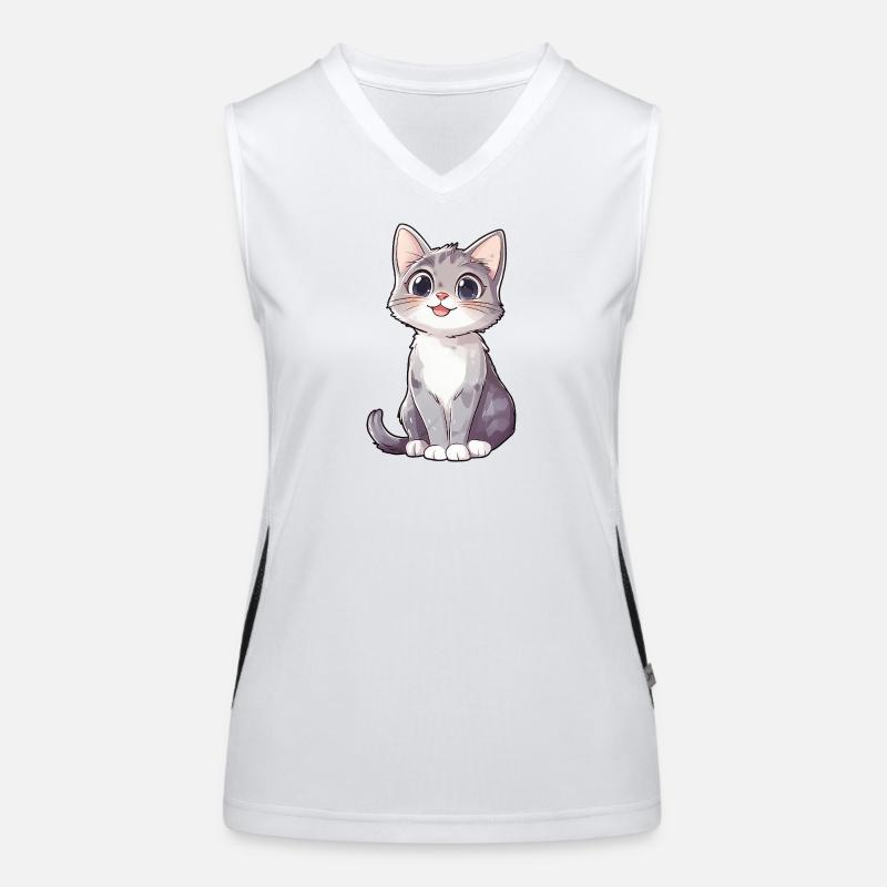 anniversaire enfant chat mignon Débardeur respirant contrasté Femme