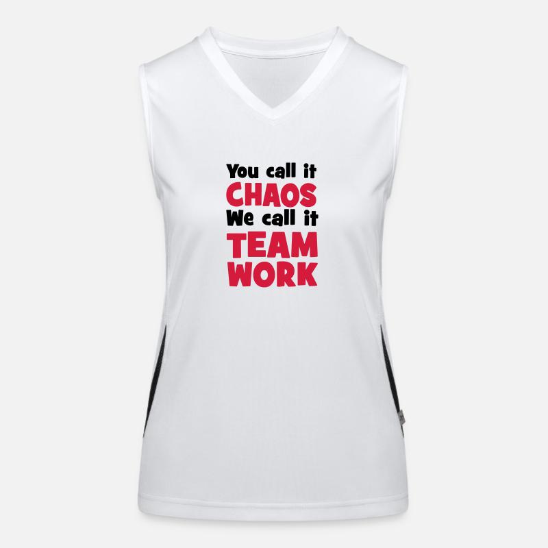 Teamwork Funktionelles Kontrast-Tank Top für Frauen