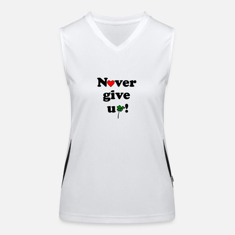 Never give up Women's Functional Contrast Tank Top