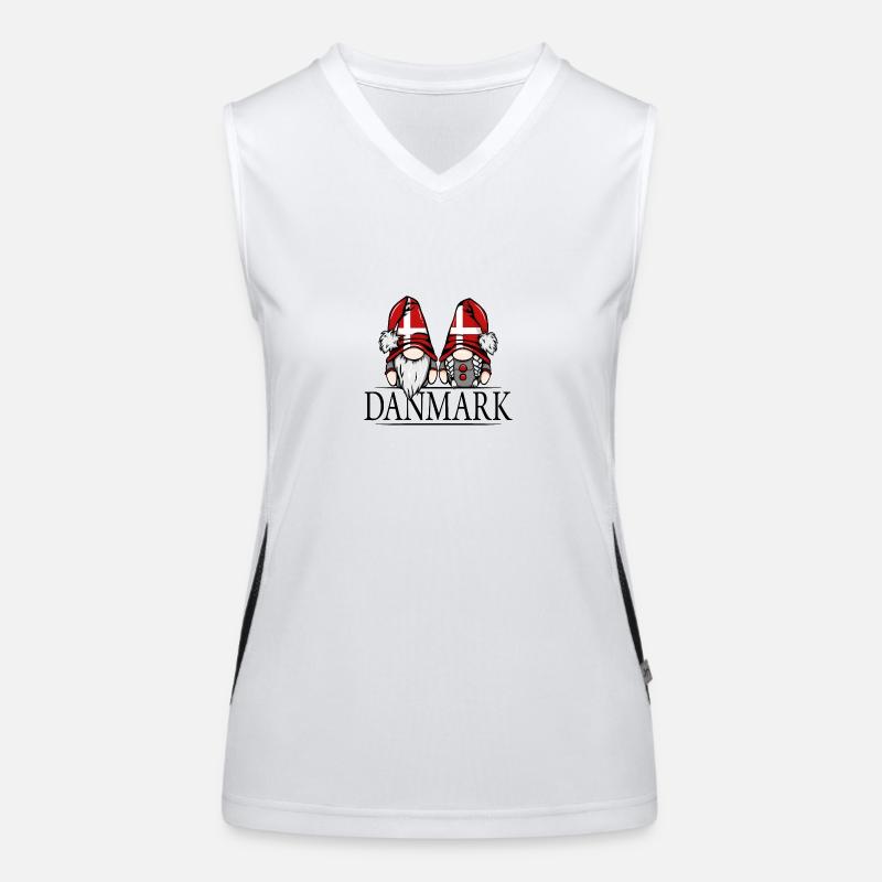 Nisser Gnome Dänemark Dannebrog Wilsigns Funktionelles Kontrast-Tank Top für Frauen