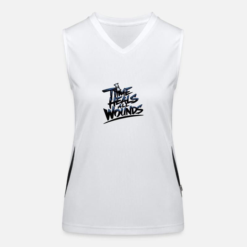 Time heals everything Women's Functional Contrast Tank Top