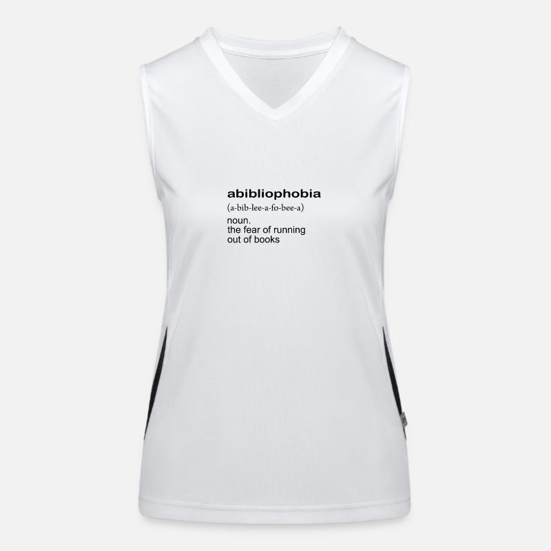 Abibliophobia Definition Women's Functional Contrast Tank Top