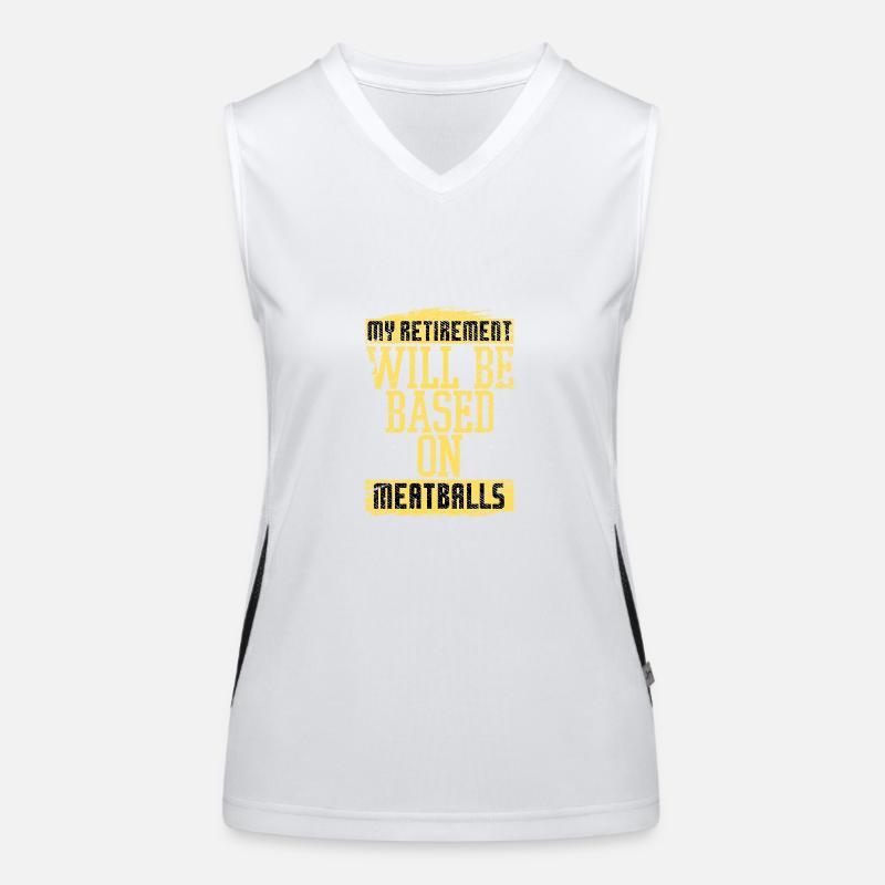 Mein Ruhestand wird auf Fleischbällchen-Humor basieren Funktionelles Kontrast-Tank Top für Frauen
