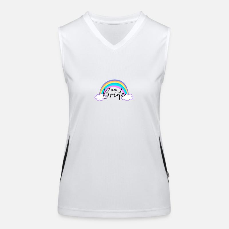 Team Bride Rainbow - Women's Functional Contrast Tank Top - white/black
