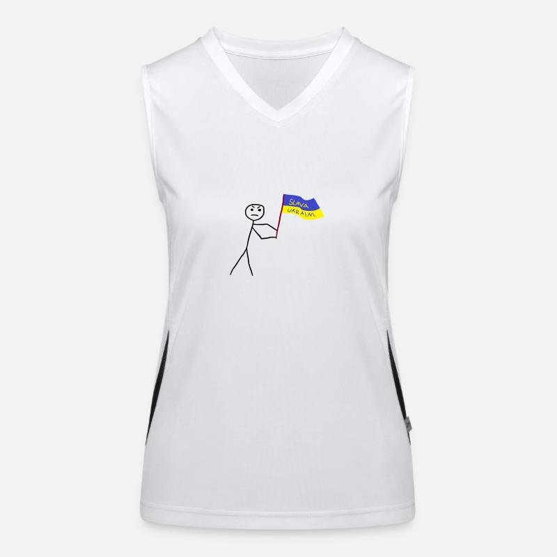 Ukrainisch Funktionelles Kontrast-Tank Top für Frauen