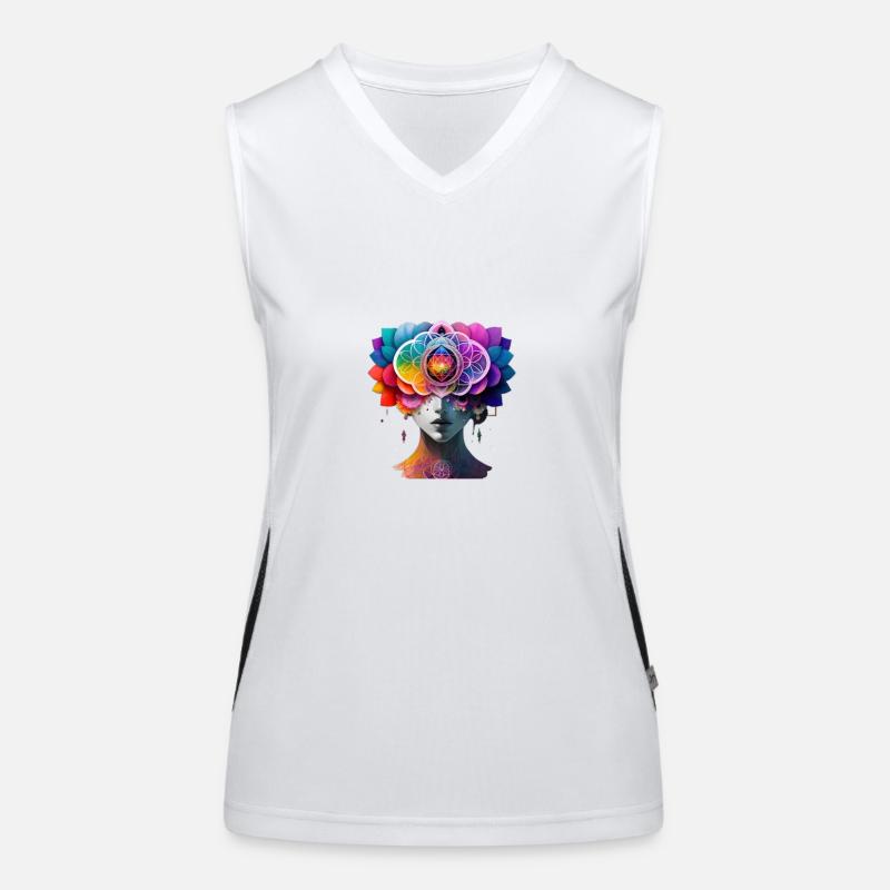 Lady Chakra Funktionelles Kontrast-Tank Top für Frauen