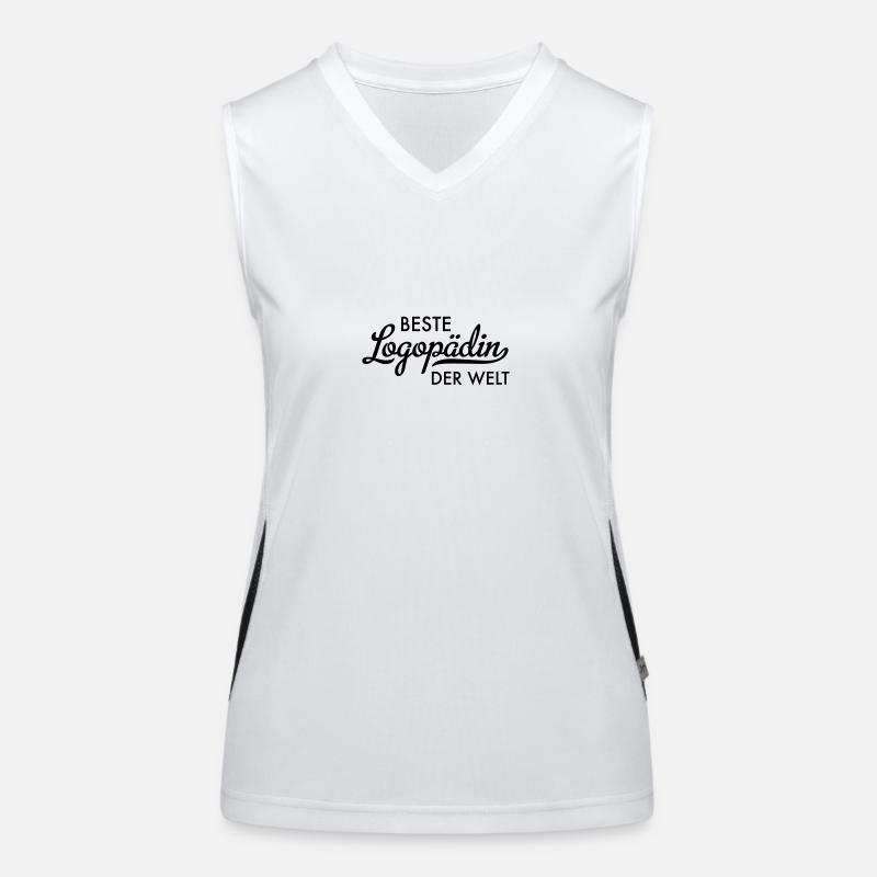 Beste Logopädin der Welt Funktionelles Kontrast-Tank Top für Frauen