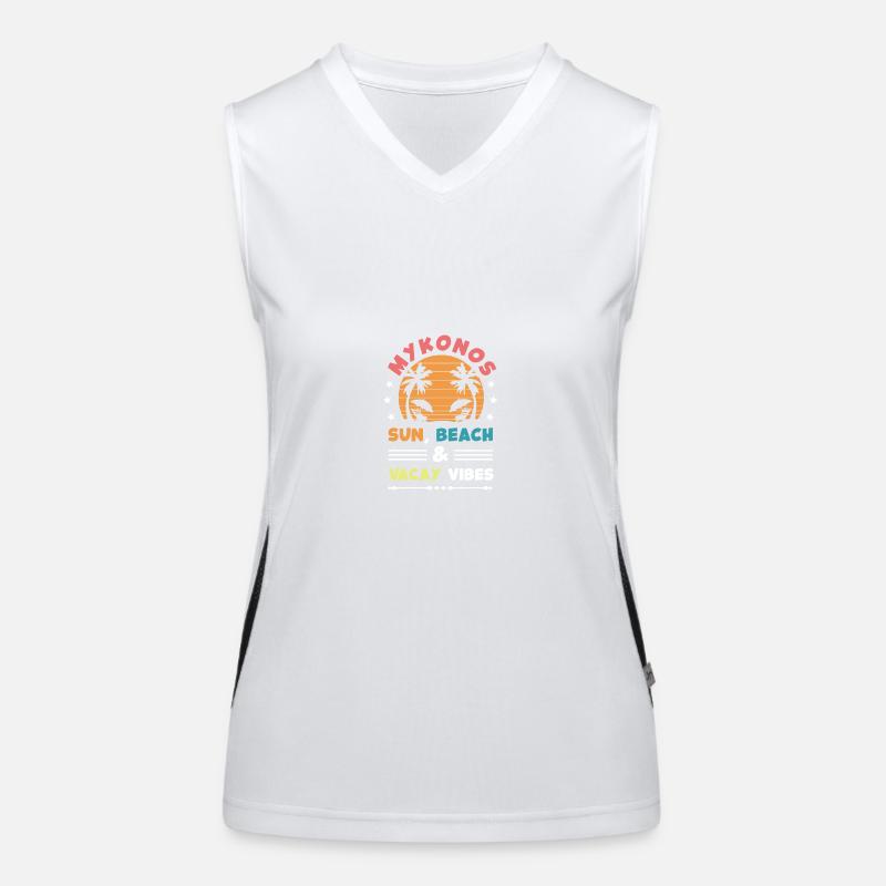 Mykonos Sommer Vibes Funktionelles Kontrast-Tank Top für Frauen