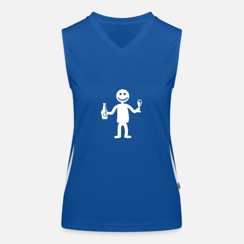 Strichmännchen Bier Funktionelles Kontrast-Tank Top für Frauen