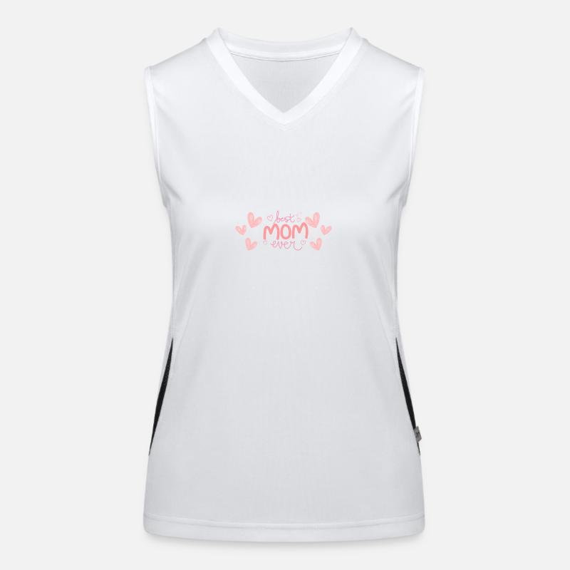 Best Mom ever Beste Mama Muttertag Geschenkidee Funktionelles Kontrast-Tank Top für Frauen