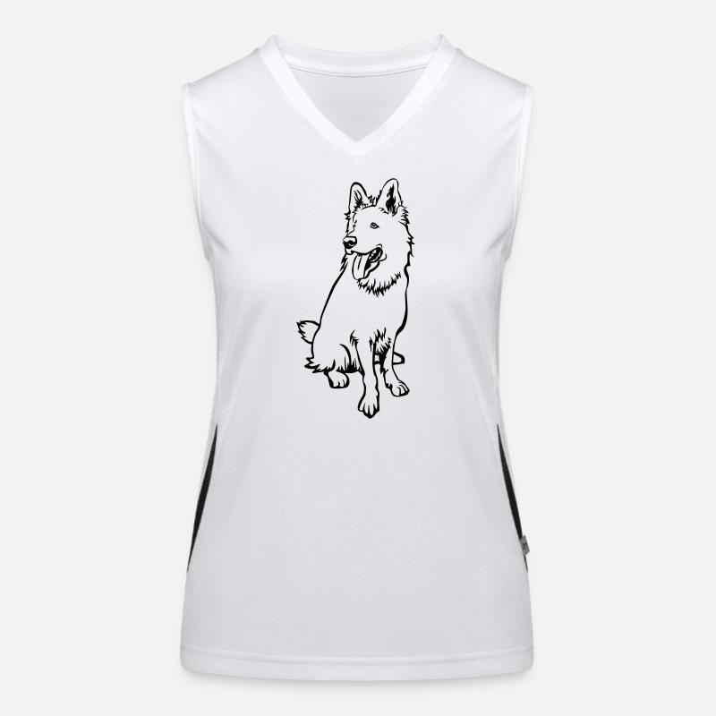 Schweizer Schäferhund Funktionelles Kontrast-Tank Top für Frauen