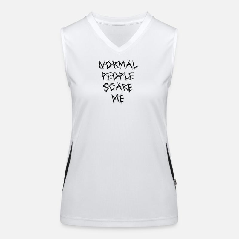 Normal People Scare Me Funktionelles Kontrast-Tank Top für Frauen