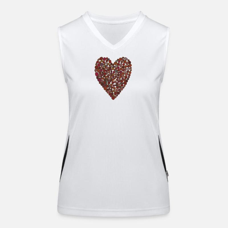 herz aus rosen Funktionelles Kontrast-Tank Top für Frauen