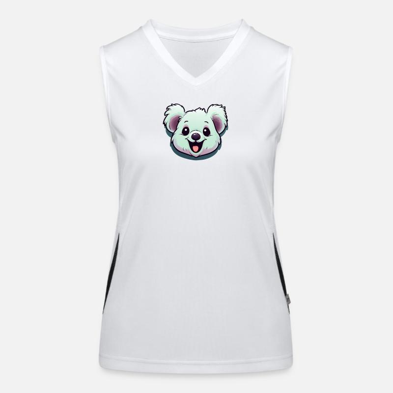 Lachender Koala Funktionelles Kontrast-Tank Top für Frauen