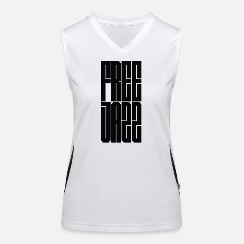 Free Jazz Logo-Design Funktionelles Kontrast-Tank Top für Frauen