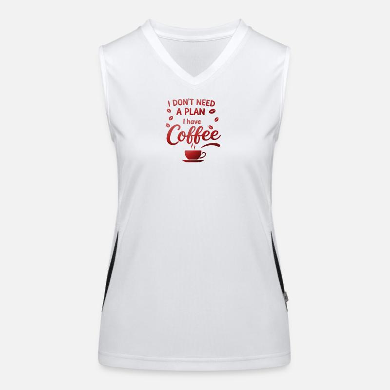 Pas de plan sans café Débardeur respirant contrasté Femme