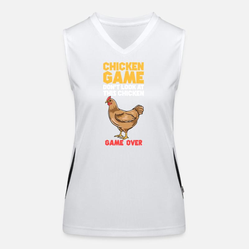 Chicken Game Bold Text Tee Women's Functional Contrast Tank Top
