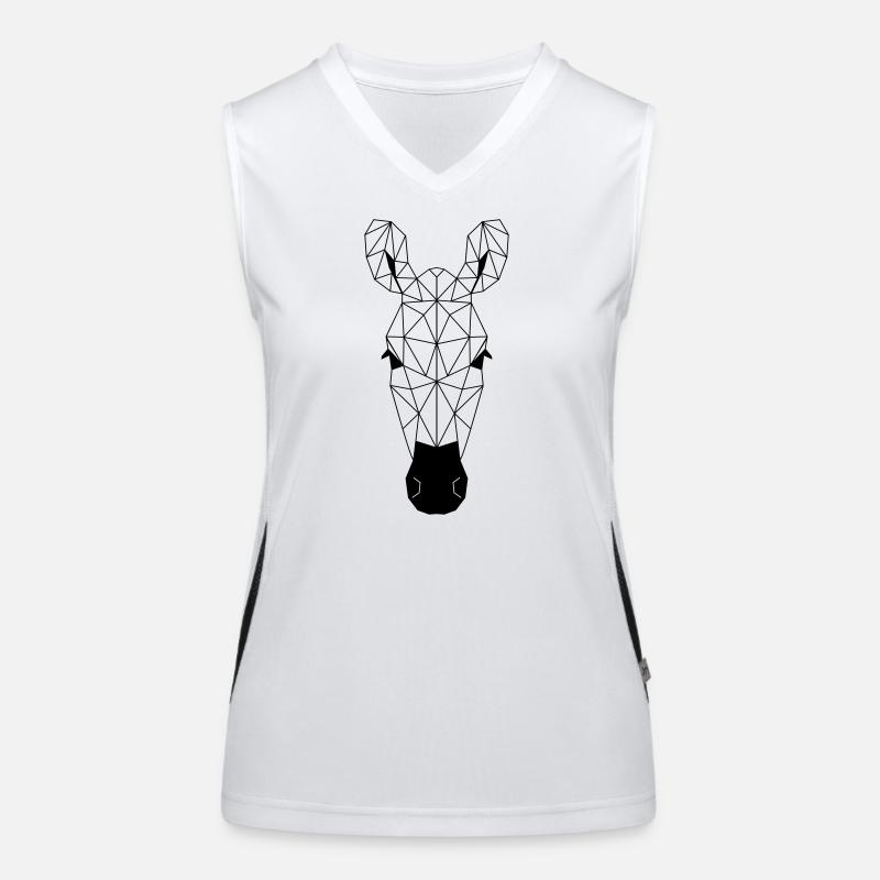Zebra Polygon Funktionelles Kontrast-Tank Top für Frauen