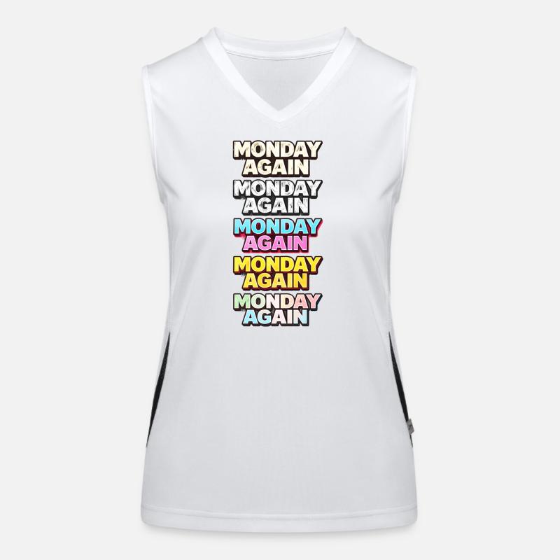 Monday Again Typographie couleur Débardeur respirant contrasté Femme